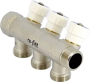 Коллектор регулирующий проходной 3 отвода ¾"в/н x ¾"ек Uni-fitt 400N3331 Коллектор регулирующий проходной 3 отвода ¾"в/н x ¾"ек Uni-fitt 400N3331, 4