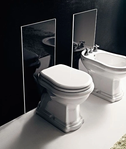 Крышка-сиденье для унитаза Kerasan Retro белый/бронза 109301