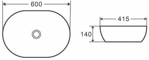 Раковина Terminus Прато 60 белый 03RN60x41x14W