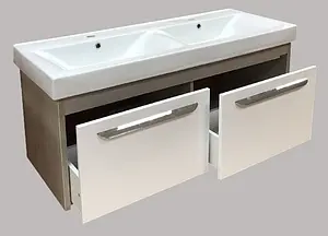 Тумба-умывальник подвесная Comforty Твикс 120 белый/сосна лоредо 00003126704CF, 5