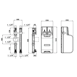 Насосный модуль с прямым контуром 1¼"н х 1¼"н Valtec Varimix VT.VAR10.G.07 без насоса Насосный модуль с прямым контуром 1¼"н х 1¼"н Valtec Varimix VT.VAR10.G.07 без насоса, 2
