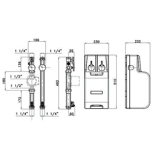 Насосный модуль с прямым контуром 1¼&quot;н х 1¼&quot;н Valtec Varimix VT.VAR10.G.07 без насоса