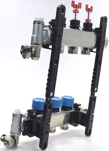 Группа коллекторная с расходомерами 3 отвода 1&quot;в/н x ¾&quot;ек Henco UFH-0605MDSS03