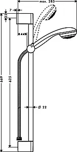 Душевая стойка Hansgrohe Crometta 85 1jet 65см хром 27728000 Душевая стойка Hansgrohe Crometta 85 1jet 65см хром 27728000, 2