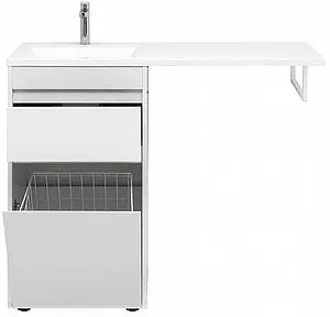 Тумба-умывальник напольная над стиральной машиной Aquanet Токио 110 L белый 00239289+00235497, 5