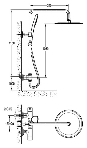 Душевая система с термостатом для душа Cezares Siesta хром SIESTA-F-CD-T-01 Душевая система с термостатом для душа Cezares Siesta хром SIESTA-F-CD-T-01
