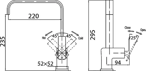 Смеситель для кухни BelBagno Ticino хром TIC-LAM-CRM