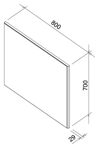 Зеркало Ravak Ring 80 серый X000000776