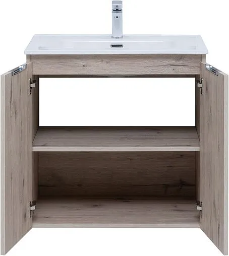 Тумба под умывальник подвесная Aquanet Алвита New 70 дуб веллингтон 00303906