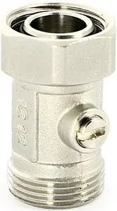 Вентиль для нижнего подключения запорный прямой ¾"ек x ¾"ек Uni-Fitt 194N3300 Вентиль для нижнего подключения запорный прямой ¾"ек x ¾"ек Uni-Fitt 194N3300, 1