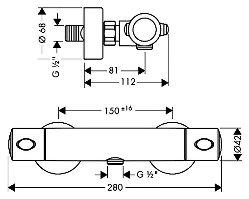 Термостат для душа Hansgrohe Ecostat 1001 SL хром 13261000