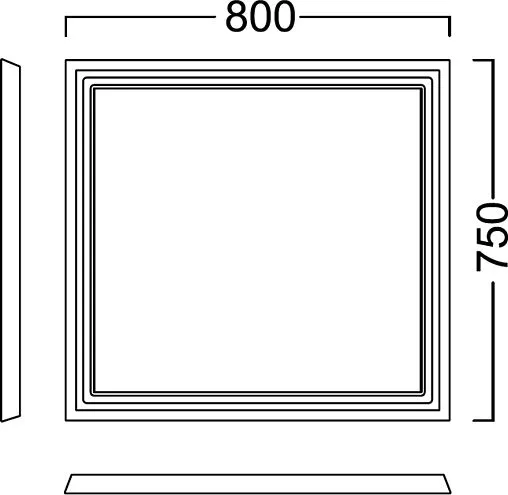 Зеркало с подсветкой Kerama Marazzi Pompei 80 чёрный PO.mi.80\BLK