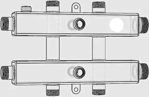 Коллектор распределительный 3 контура 1¼&quot;н x 1&quot;н Север-КМ3 1925021