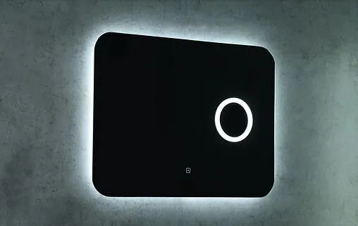 Зеркало с подсветкой Continent Elegant Led 91.5x68.5 с линзой белый ЗЛП700