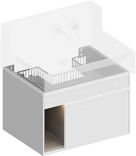 Тумба под умывальник подвесная Kerama Marazzi Logica M 65 белоснежный LO.M.65\WHT