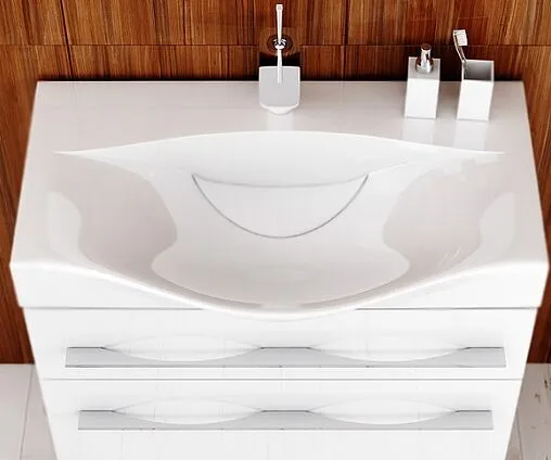 Тумба-умывальник напольная Aqwella Milan 80 белый Mil.01.08/2n/W+Ber.08.04.D