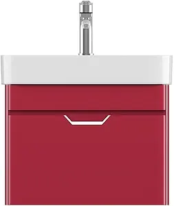 Тумба-умывальник подвесная ISVEA Fonte 48 красный 21USS015048I+10SQ50048SV, 4