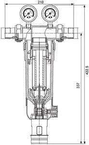Фильтр тонкой очистки воды 1&quot;н x 1&quot;н TIM F07S04AA, 3