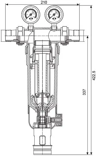 Фильтр тонкой очистки воды 1"н x 1"н TIM F07S04AA Фильтр тонкой очистки воды 1"н x 1"н TIM F07S04AA
