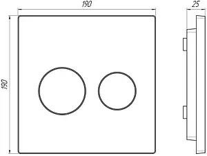 Клавиша смыва для унитаза Ани Пласт WP2400 белый глянцевый Клавиша смыва для унитаза Ани Пласт WP2400 белый глянцевый, 2