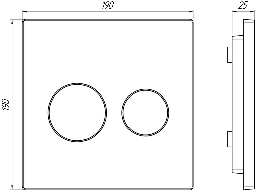 Клавиша смыва для унитаза Ани Пласт WP2400 белый глянцевый