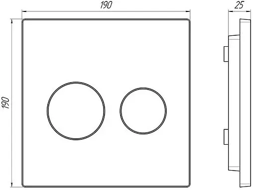 Клавиша смыва для унитаза Ани Пласт WP2410 хром глянцевый