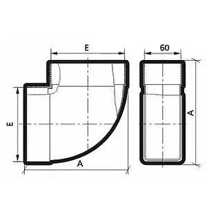 Колено горизонтальное ЭРА 612 КГП Колено горизонтальное ЭРА 612 КГП, 2