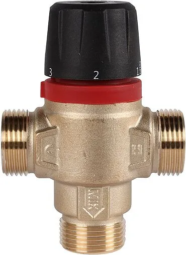 Трехходовой термостатический смесительный клапан ¾&quot; +30...+65°С Kvs 1.8 Rommer RVM-1121-186520