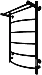 Полотенцесушитель электрический лесенка Тругор Пэк сп 5 П 80х50 черный матовый ВГП Полотенцесушитель электрический лесенка Тругор Пэк сп 5 П 80х50 черный матовый ВГП, 1