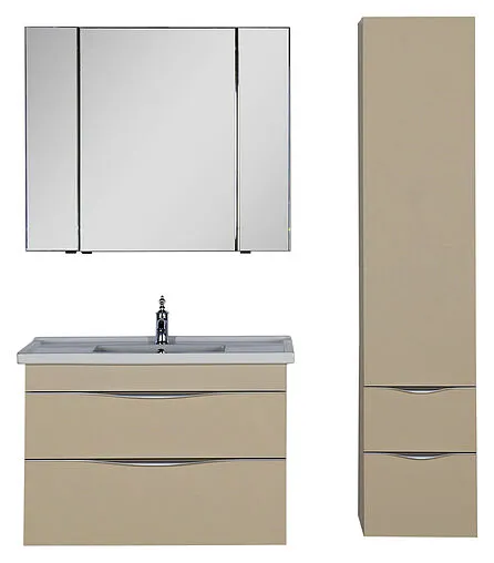 Шкаф-зеркало Aquanet Эвора 100 сливочный 184018