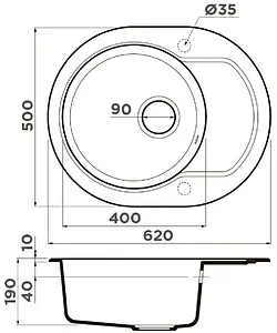 Мойка кухонная Omoikiri Manmaru 62-DC темный шоколад 4993354, 2