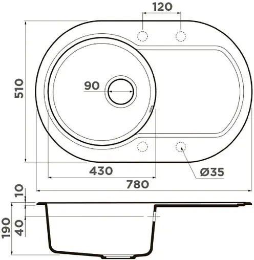 Мойка кухонная Omoikiri Manmaru 78-PA пастила 4993358