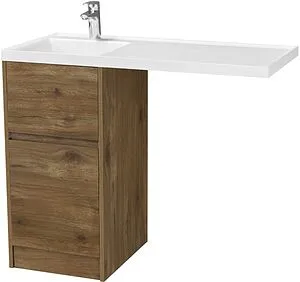 Тумба-умывальник напольная над стиральной машиной Aquaton Лондри 105 L дуб рустикальный 1A2670K1LHDR0+, 1