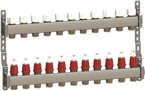 Группа коллекторная с расходомерами 11 отводов 1&quot;в/в x ¾&quot;ек General Fittings CX RBR91612401100