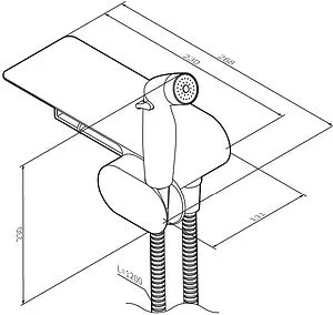 Гигиенический душ со смесителем Am.Pm Like хром F0202600, 2