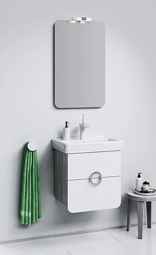 Тумба-умывальник подвесная Aqwella Alicante 50 белый/дуб седой Alic.01.05/Gray+1WH302127