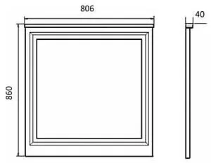 Зеркало Comforty Палермо 80 белый 00004143814CF Зеркало Comforty Палермо 80 белый 00004143814CF, 2