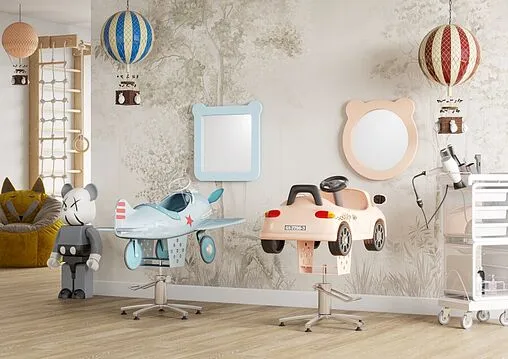 Зеркало Aquaton Каспер Мишка 50 голубой матовый 1A283402CR0E0