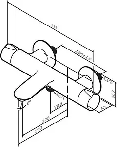 Термостат для ванны Am.Pm Like хром F8050000 Термостат для ванны Am.Pm Like хром F8050000, 2