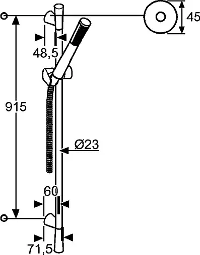 Душевая стойка Kludi Kido хром 3914005-00