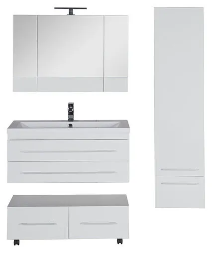 Шкаф-зеркало Aquanet Нота 100 белый 00165372