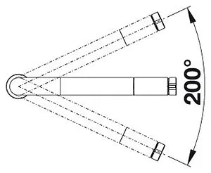 Смеситель для кухни Blanco Vonda хром/чёрный 518436 Смеситель для кухни Blanco Vonda хром/чёрный 518436, 3