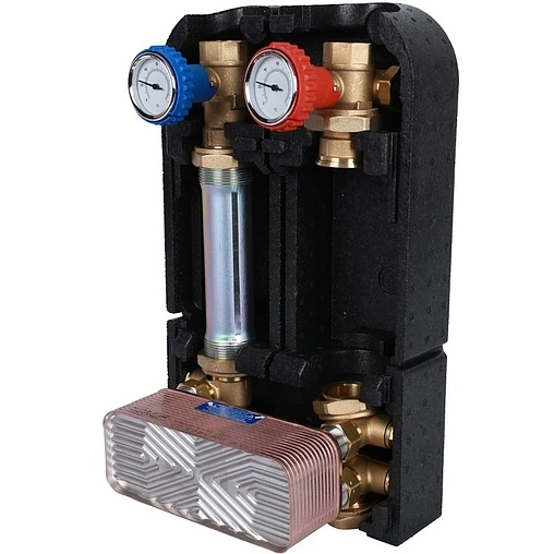 Насосный модуль с теплообменником 28 пластин 1&quot;н х 1&quot;в Stout SDG-0038-282501 без насоса