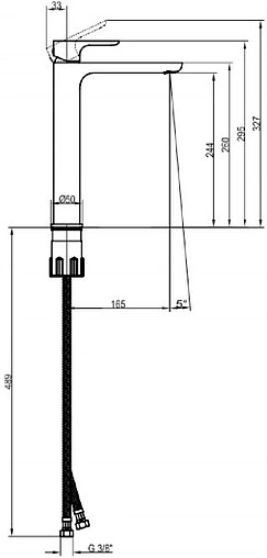 Смеситель для раковины Villeroy&amp;Boch O.novo хром TVW10410611061