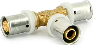 Тройник пресс соединительный 16мм x 16мм x 16мм Uni-fitt 706G6660 Тройник пресс соединительный 16мм x 16мм x 16мм Uni-fitt 706G6660, 1