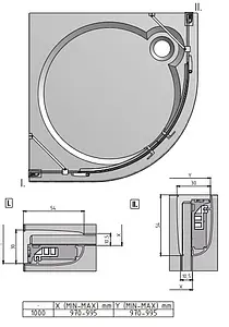 Душевое ограждение 1000x1000мм прозрачное стекло Roltechnik Hitech Line HBR2/1000 283-1000000-06-02 Душевое ограждение 1000x1000мм прозрачное стекло Roltechnik Hitech Line HBR2/1000 283-1000000-06-02, 2