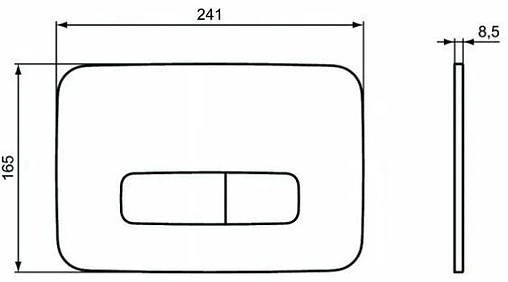 Клавиша смыва для унитаза Ideal Standard Oleas M3 R0123AC белый глянцевый