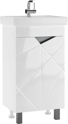 Тумба-умывальник напольный Домино Vector 45 белый DV6607T+4607152363494