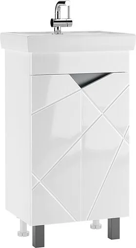 Тумба-умывальник напольная Домино Vector 45 белый DV6607T+4607152363494