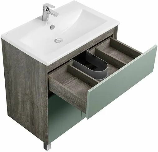 Тумба-умывальник Aquaton Форест 75 дуб рошелье/сумеречный голубой 1A278301FR9C0